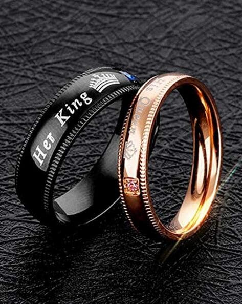 Buy Yoursfs Wedding Ring 18K Gold Plated Matching Wedding Band Couples Promise  Ring Online at desertcartTunisia