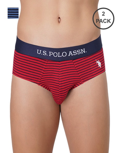 Buy Red & Navy Blue Briefs for Men by U.S. Polo Assn. Online