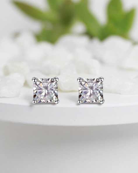 Discover 71+ sterling silver square earrings