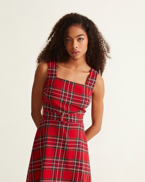 Checked 2025 skater dress