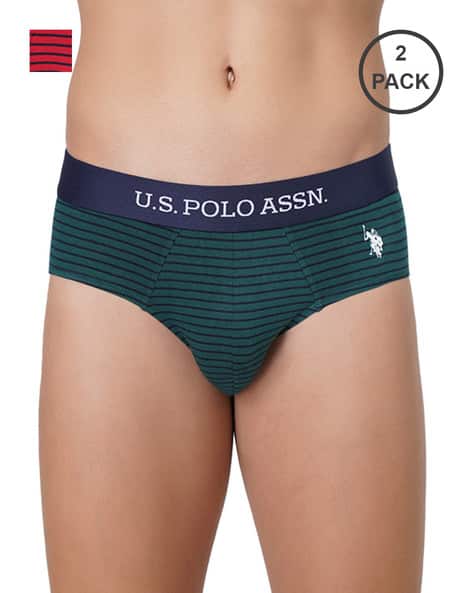 Pack of 2 Horizontal Stripe Antibacterial EB005 Briefs