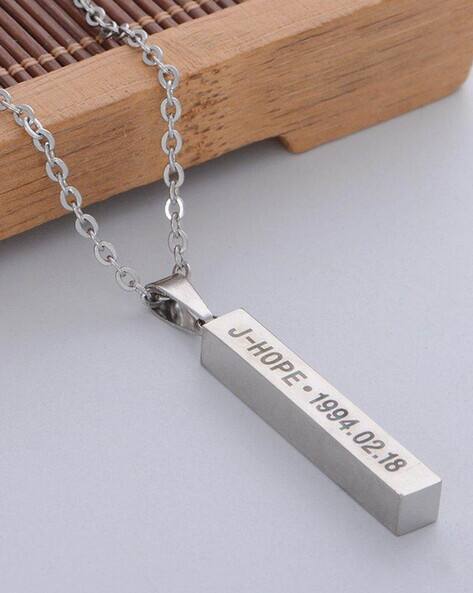 University Trendz Stainless Steel J-Hope BTS Pendant with Chain