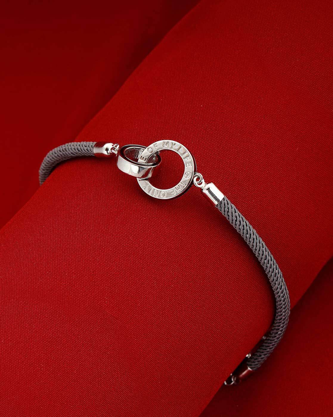 Sterling Silver Simple Red Rope Bracelet | Classy Women Collection