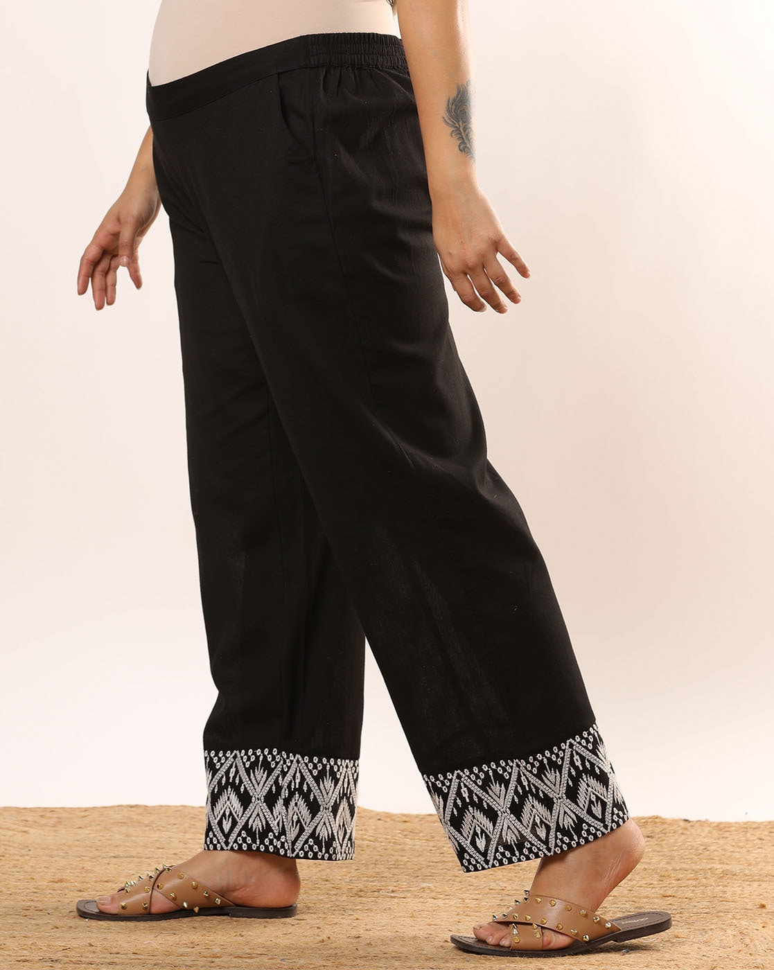 US STOCK Women Cotton Palazzo Pants Casual Loose Pocket Wide Leg Trouser  Plus | eBay