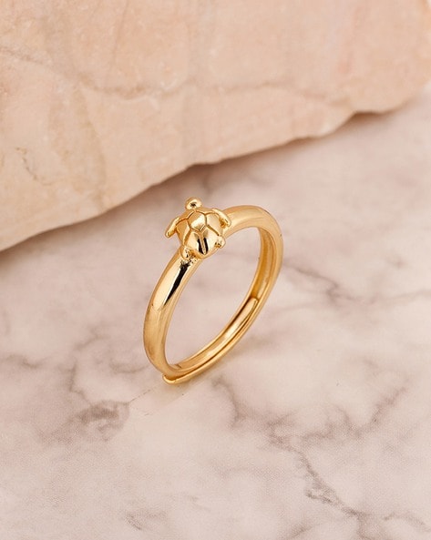 Gold 750 Giant turtle shell ring – Galapagos Jewelry