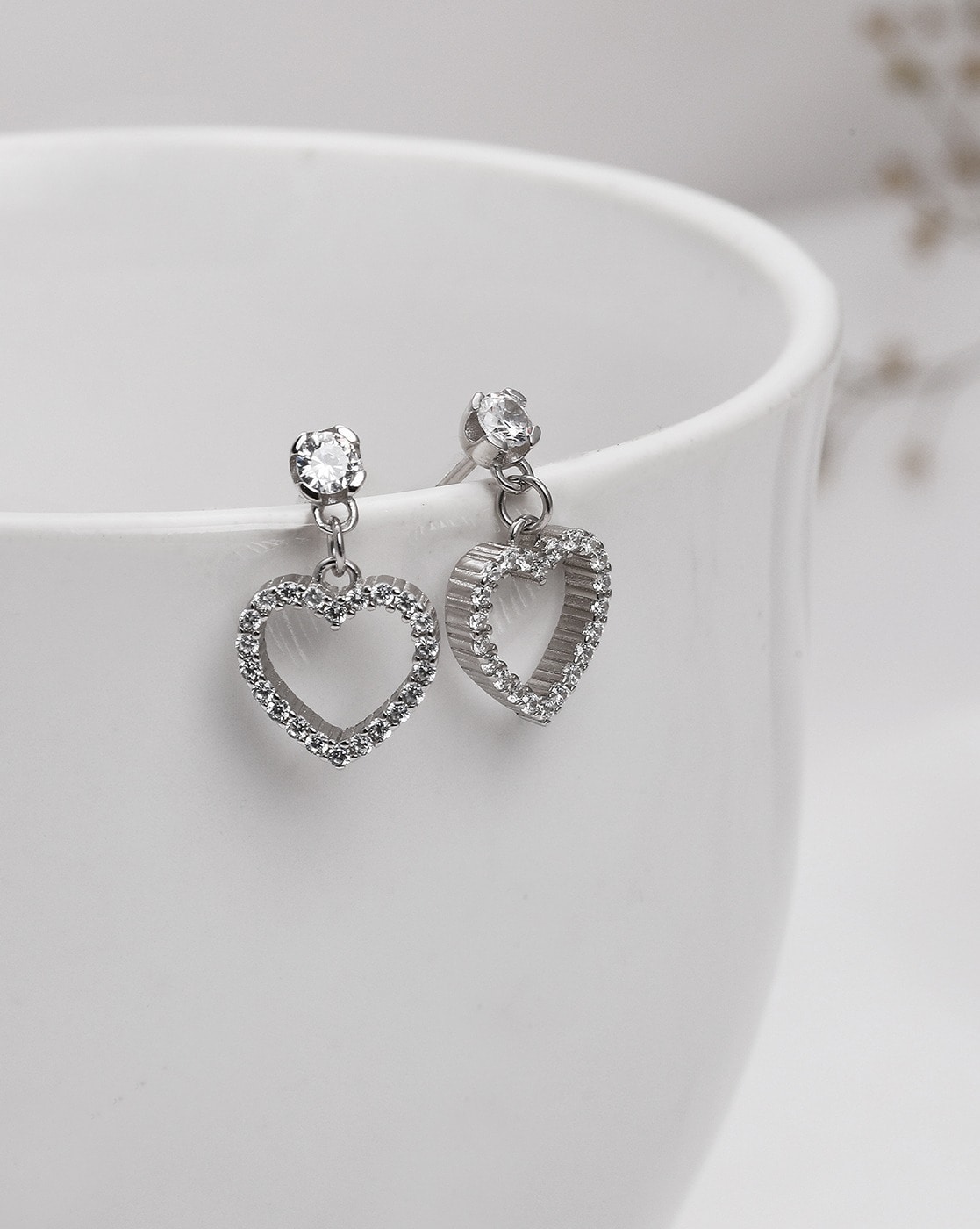 Buy Heart Drop Earrings Online | Jk Jewellers - JewelFlix