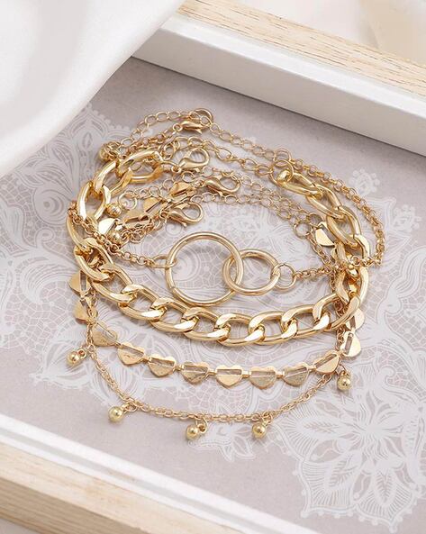 Women Gold Metal Hand Chain Bracelet Web Net Ring Beach Pool Night Party  Style | eBay