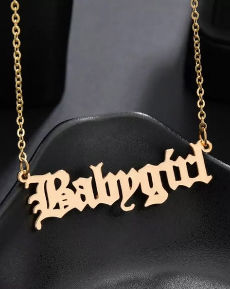 Vembley Vembley Pretty Gold Plated Babygirl Alphabet Word Pendant Necklace  Gold-plated Plated Alloy Necklace Price in India - Buy Vembley Vembley  Pretty Gold Plated Babygirl Alphabet Word Pendant Necklace Gold-plated  Plated Alloy