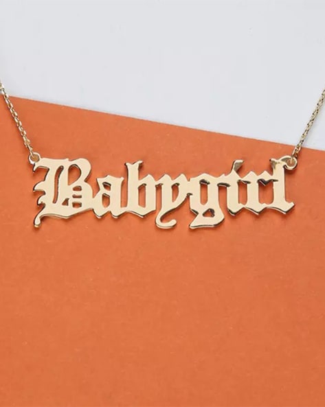 Babygirl necklace deals rose gold