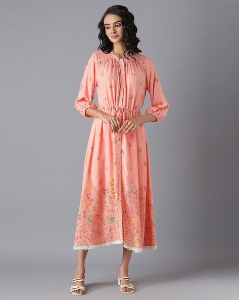 Buy online Green Floral A-line Ethnic Dress from ethnic wear for Women by  Aurelia for ₹880 at 45% off | 2024 Limeroad.com