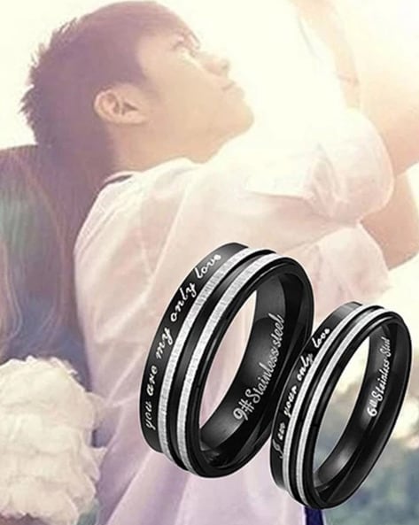 top quality fashion couple king/queen letter print stainless steel rings  men/women jewelry couple stainless steel ring | Wish