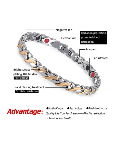 Titanium Bio Magnetic Bracelet 3000Goss  for Health  Pain Relief On 70  Discounted Rate SEEN ON TV  Cogent Mobile Chip