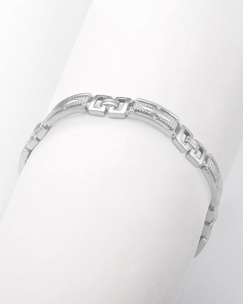 Men's Sterling Silver Bracelet with Snake Chains - Serene Leader