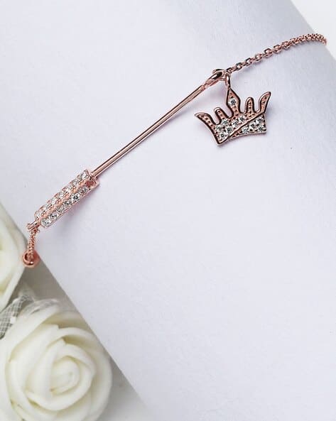 Giva Anushka Sharma Rose Gold Crown Bracelet