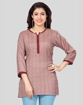 Pink hot sale short kurti