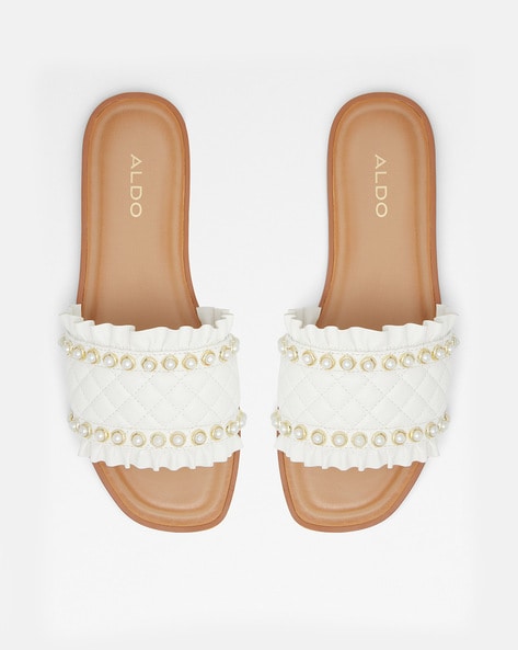 Buy White Flat Sandals for Women by Aldo Online Ajio