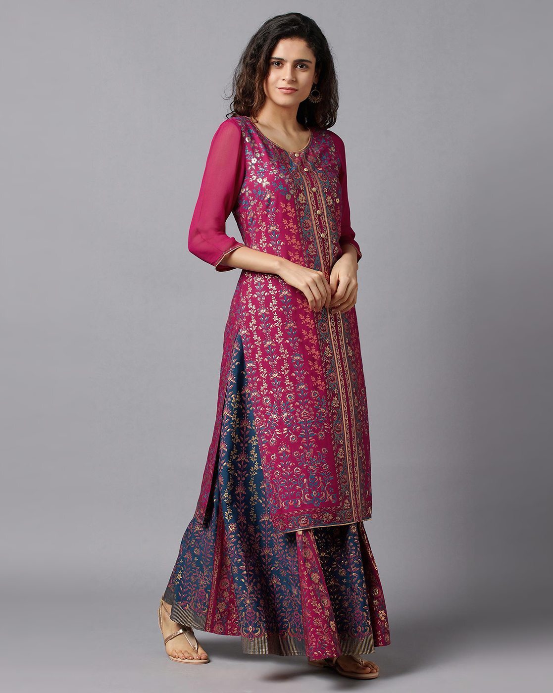 Buy Libas Women Magenta Printed Anarkali Kurta - Kurtas for Women | Myntra  | Designer kurtis online, Kurti designs, Kalamkari dresses