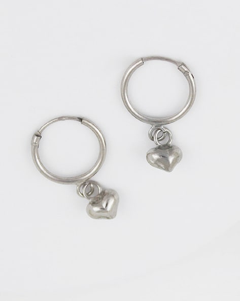 PANDORA : Asymmetrical Heart Hoop Earrings - Annies Hallmark and Gretchens  Hallmark $45.00