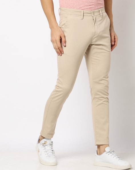 Beige deals skinny trousers