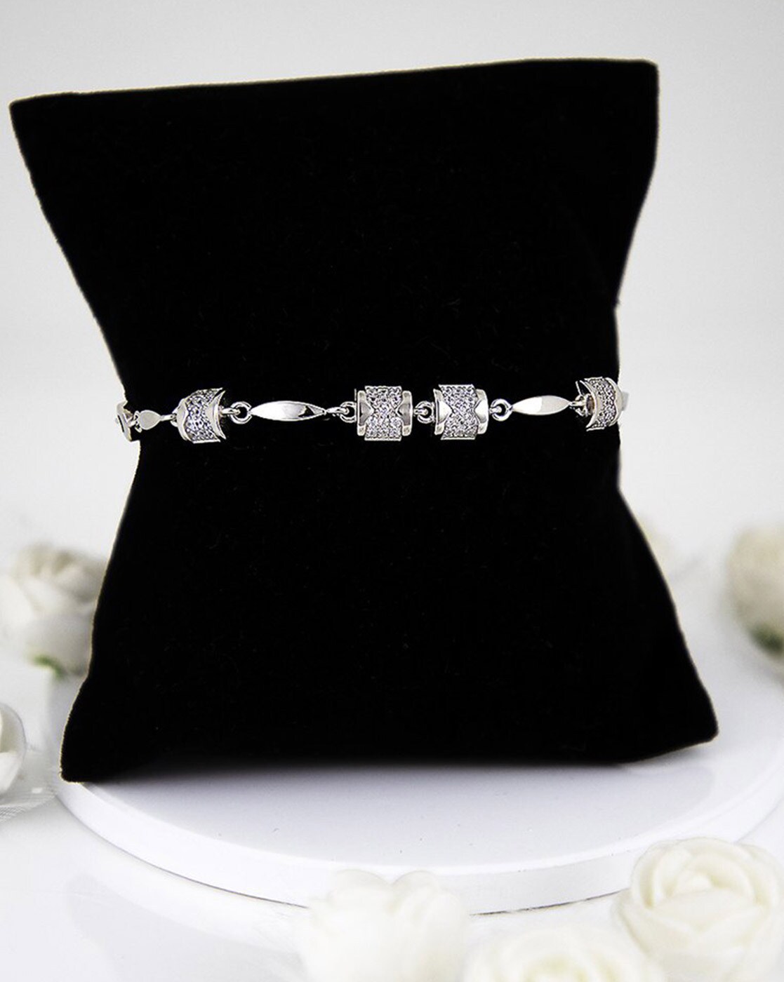 GIVA 925 Sterling Silver Rose Gold Supple Adjustable Bracelet For Women