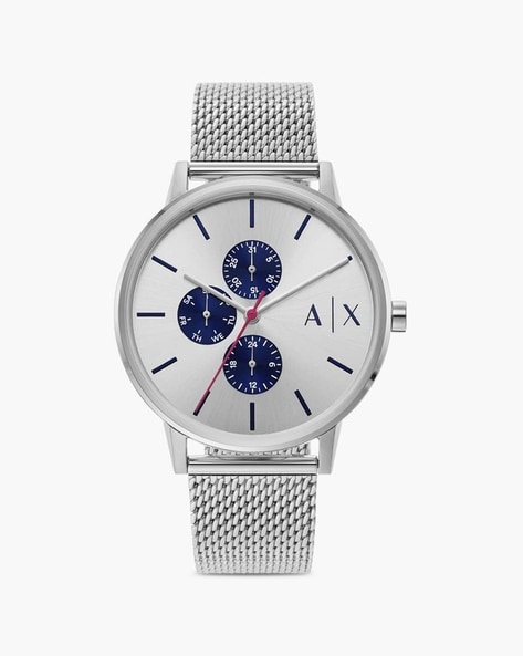 Armani exchange silver watch best sale