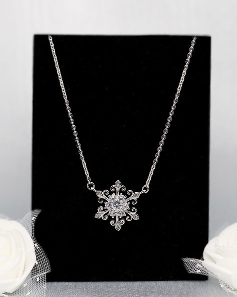 Silver Snowflake Necklace – Designed by Stacey Jewelry, LLC