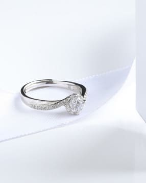 925 Silver Zircon Twist Adjustable Ring-image-31