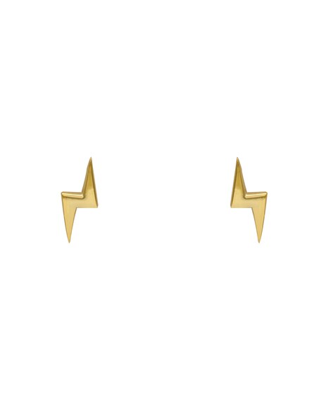 Lightning Bolt Silver Stud Earrings - Maxwell Harrison Jewellery