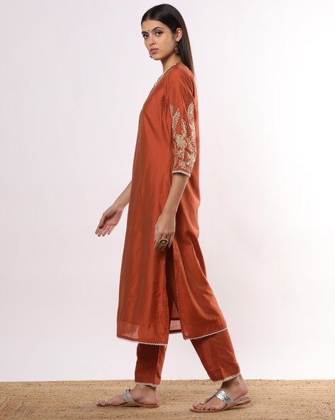 Burnt orange shop suit womens