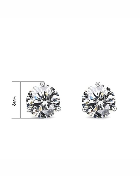 14K White Gold 3mm - 10mm Polished Round Ball Stud Earrings + Combo Pa –  Giorgio Bergamo