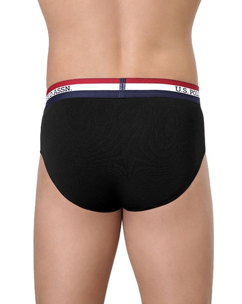 Pack of 2 Striped Waistband Antibacterial EB002 Briefs