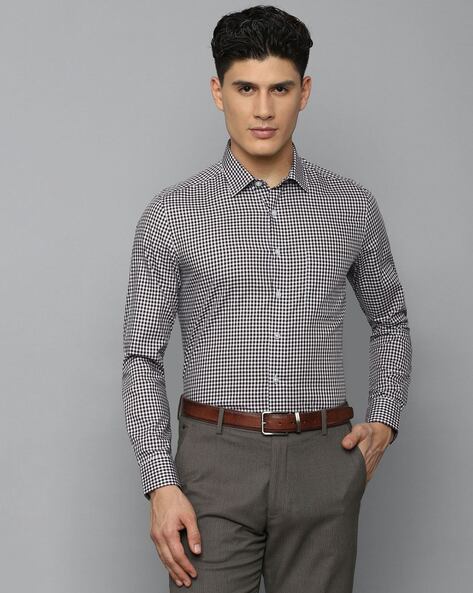LOUIS PHILIPPE Men Checkered Formal Black, White Shirt - Buy LOUIS PHILIPPE  Men Checkered Formal Black, White Shirt Online at Best Prices in India