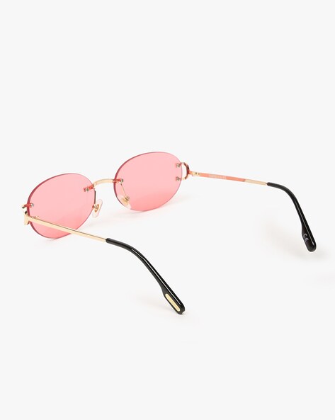 Rimless oval sunglasses – Frilivin