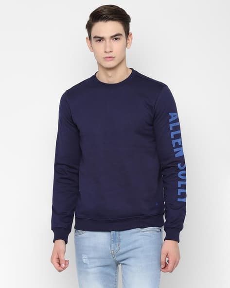 Buy Navy Blue Sweatshirt Hoodies for Men by ALLEN SOLLY Online