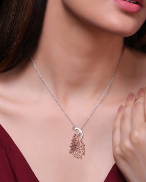 giva 925 Sterling Silver Anushka's Peacock Pendant with Chain-picture-14