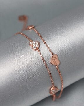 giva 925 Sterling Silver Rose Gold Love Bracelet-picture-15