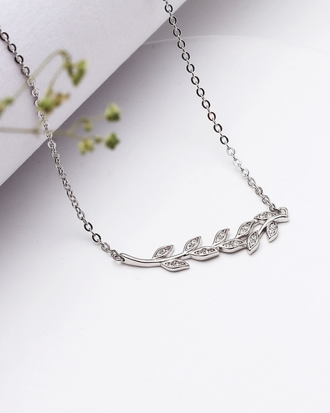 Alphabet J 925 Sterling Silver Pendant With Chain~ CaratCafe – CaratCafeInd