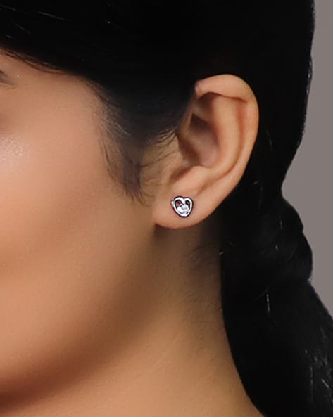 Cate & Chloe Vanessa 18k Rose Gold Plated Stud Earrings with Swarovski  Crystal | Beautiful Small Heart Shaped, Tiny Heart Earrings for Women -  Walmart.com