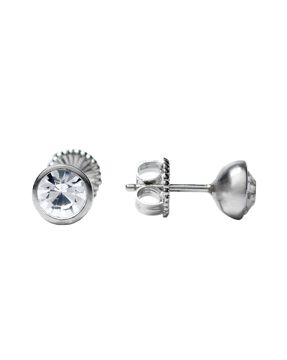 Dazzling Floral Silver Stud Earrings - Iskiuski – iskiuski.com