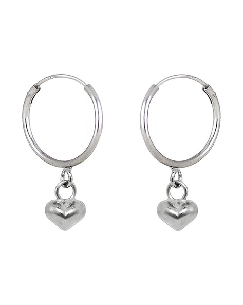 Maezie Heart Hoop Earrings – Sterling Forever