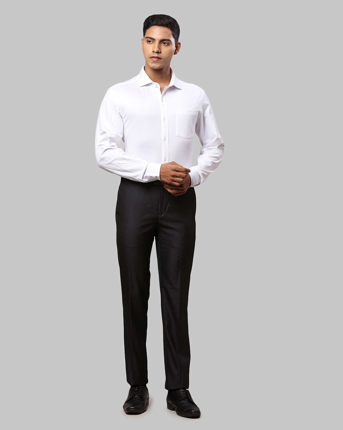 Buy RAYMOND Mens 5 Pocket Check Formal Trousers | Shoppers Stop