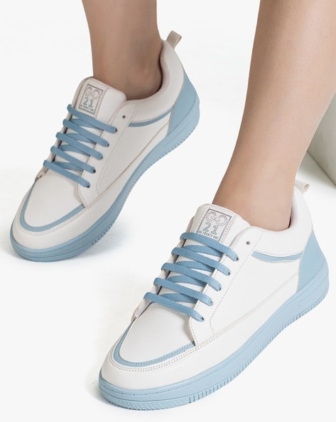 Buy Sky Blue Sneakers for Women by GO21 Online