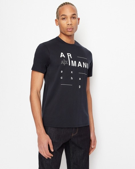 Armani crew neck t shirt new arrivals