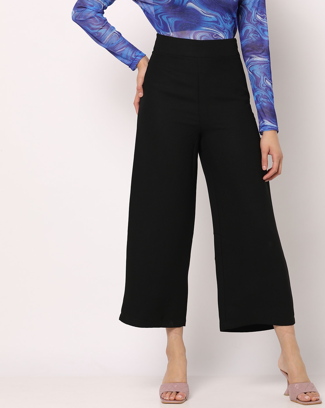 Black Culotte Trousers With Knot  TALLY WEiJL Online Shop