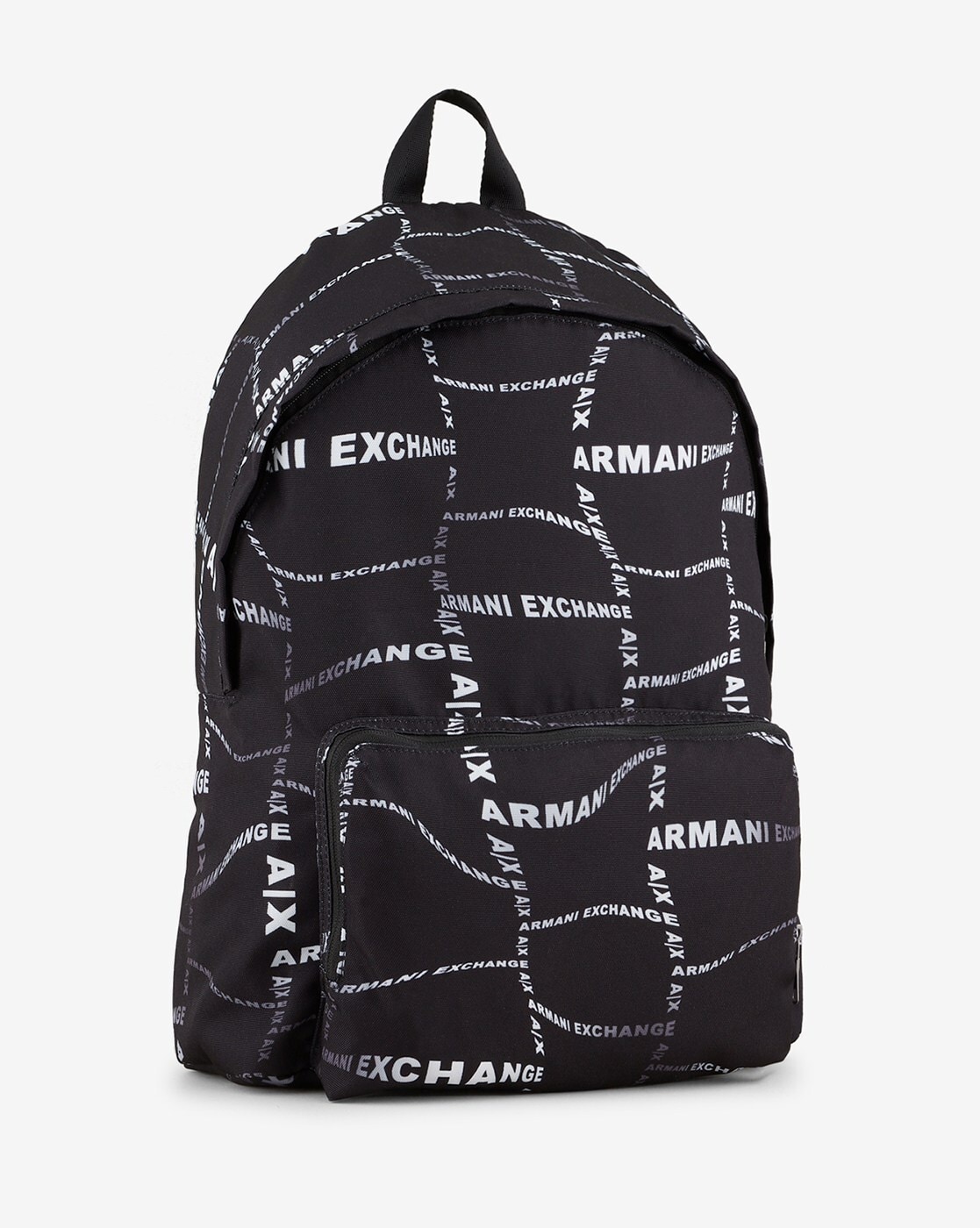 All Over Logo Print Backpack with Zip Closure