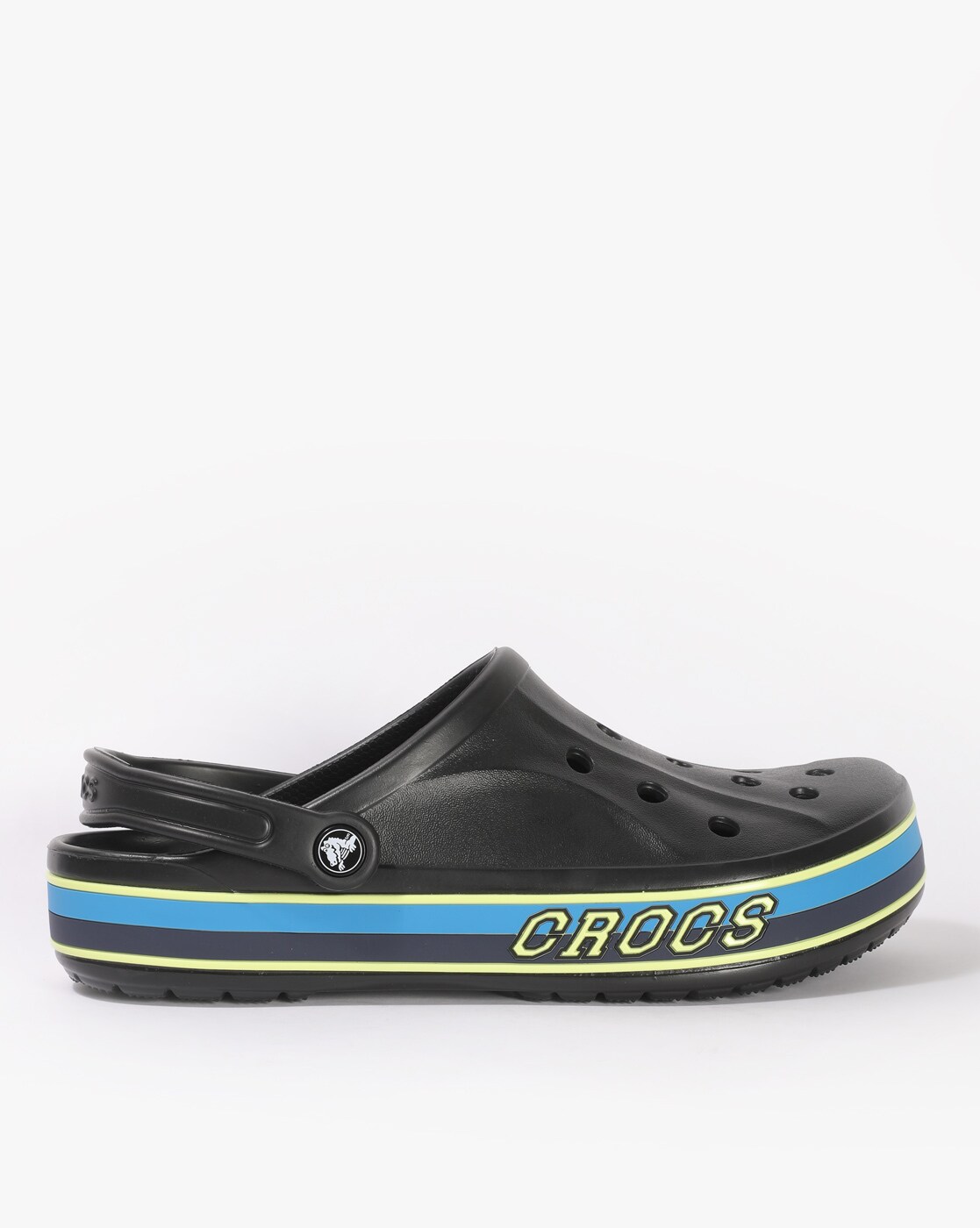 black solid crocs