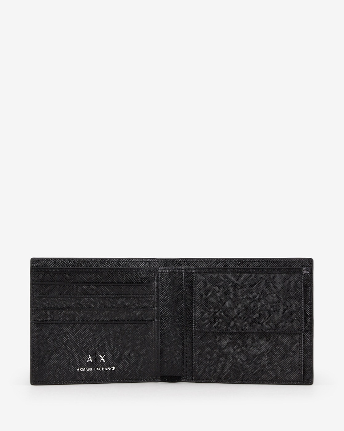 Buy Emporio Armani Men Black Embossed Eagle Leather Bi-Fold Wallet for Men  Online | The Collective