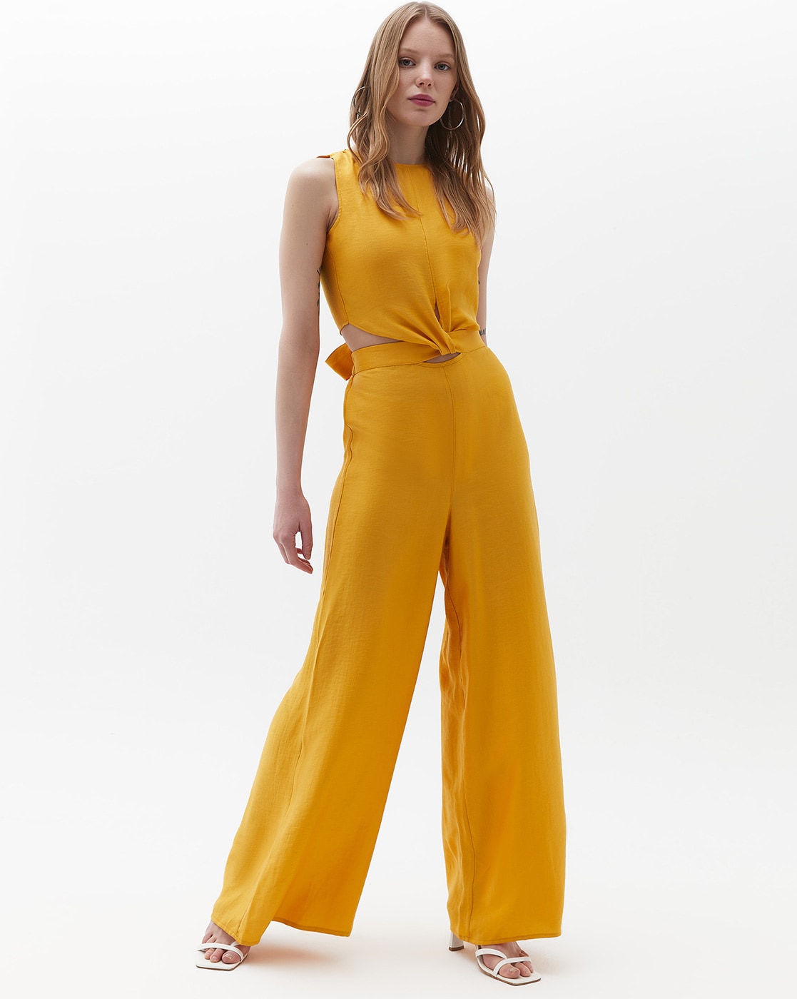 Yellow clearance jumpsuit warehouse