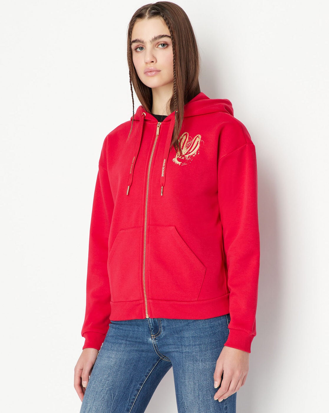 Buy Red Sweatshirt Hoodies for Women by ARMANI EXCHANGE Online Ajio