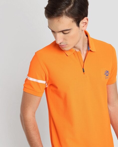 Us polo outlet orange shirt